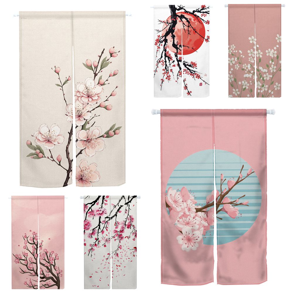 Noren Curtain Doorway - Kersenbloesem Deurgordijn Japanse Stijl Gedrukt Partitie