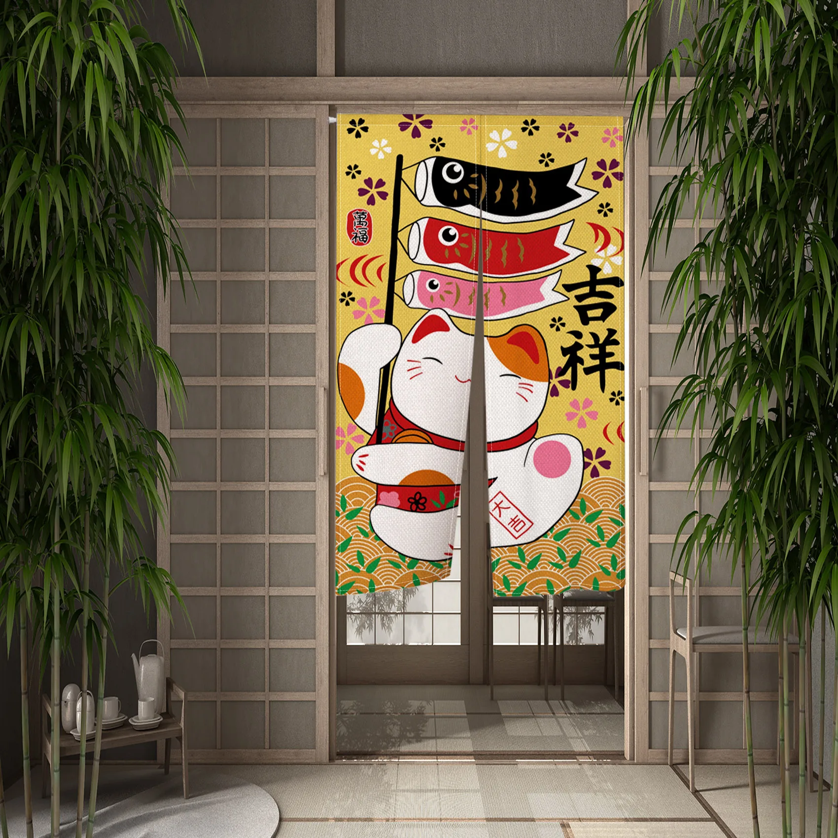 Japanse Noren Deurgordijn Luck - Noren Curtain Doorway recensie en prijs